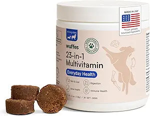 Dog Multivitamin Supplement – 23-in-1 for Hip & Joint, Skin & Coat, Immune Support with Omega-3, Iron, Zinc & Vitamin C