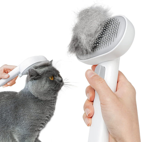 Deshedding Brush for Cats & Dogs – Gentle Grooming Tool for Long & Short Hair with Skin-Friendly Bristles