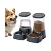 Automatic Gravity Pet Feeder & Water Dispenser Set – BPA-Free with Stainless Steel Bowls for Dogs & Cats