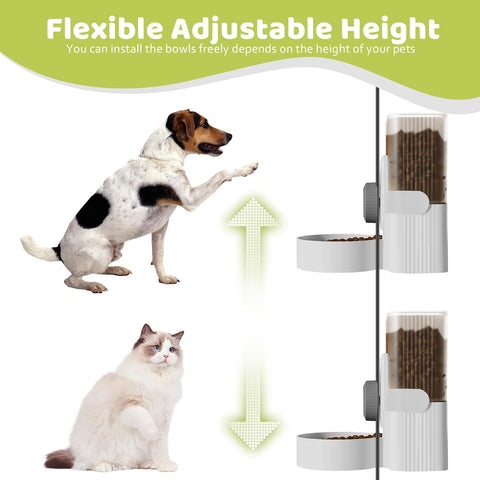 Automatic Hanging Pet Feeder & Water Dispenser – 1L Food Bowl and Bottle Set for Small Pets, Crates & Cages