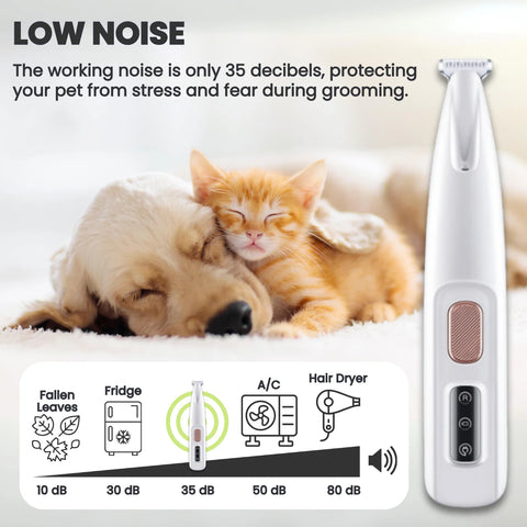 Low-Noise LED Clippers for Dogs & Cats