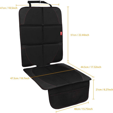 Car Seat Protector (2-Pack) – Waterproof, Thick-Padded Universal Cover with Mesh Pockets for Baby, Child Car Seats & Pets