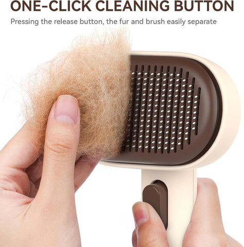 Deshedding Brush for Cats & Dogs – Gentle Grooming Tool for Long & Short Hair with Skin-Friendly Bristles
