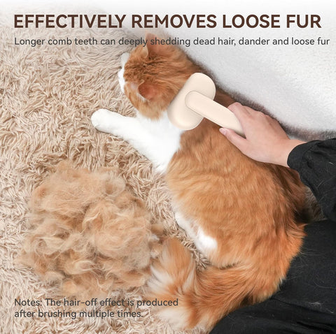 Deshedding Brush for Cats & Dogs – Gentle Grooming Tool for Long & Short Hair with Skin-Friendly Bristles