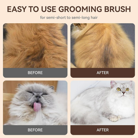 Deshedding Brush for Cats & Dogs – Gentle Grooming Tool for Long & Short Hair with Skin-Friendly Bristles