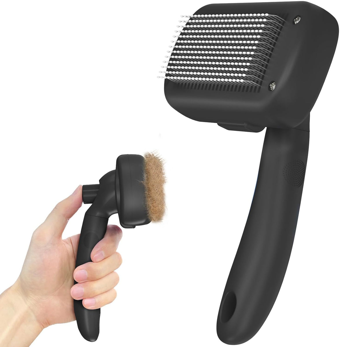 Self-Cleaning Pet Shedding Brush – Gentle Grooming & Deshedding Tool for Dogs, Cats & Puppies (Long & Short Hair)