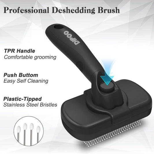 Self-Cleaning Pet Shedding Brush – Gentle Grooming & Deshedding Tool for Dogs, Cats & Puppies (Long & Short Hair)