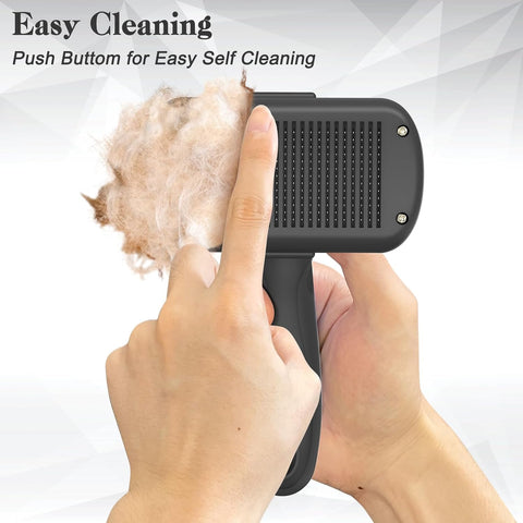 Self-Cleaning Pet Shedding Brush – Gentle Grooming & Deshedding Tool for Dogs, Cats & Puppies (Long & Short Hair)