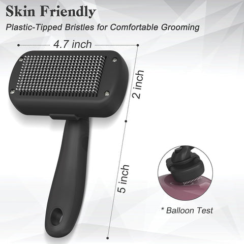 Self-Cleaning Pet Shedding Brush – Gentle Grooming & Deshedding Tool for Dogs, Cats & Puppies (Long & Short Hair)
