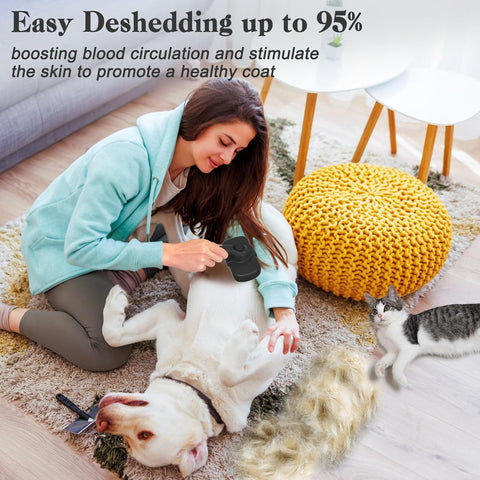 Self-Cleaning Pet Shedding Brush – Gentle Grooming & Deshedding Tool for Dogs, Cats & Puppies (Long & Short Hair)