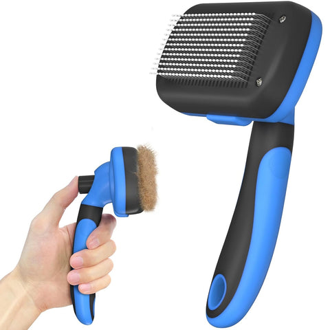 Self-Cleaning Pet Shedding Brush – Gentle Grooming & Deshedding Tool for Dogs, Cats & Puppies (Long & Short Hair)
