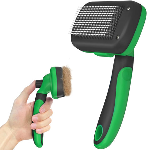 Self-Cleaning Pet Shedding Brush – Gentle Grooming & Deshedding Tool for Dogs, Cats & Puppies (Long & Short Hair)