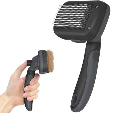 Self-Cleaning Pet Shedding Brush – Gentle Grooming & Deshedding Tool for Dogs, Cats & Puppies (Long & Short Hair)