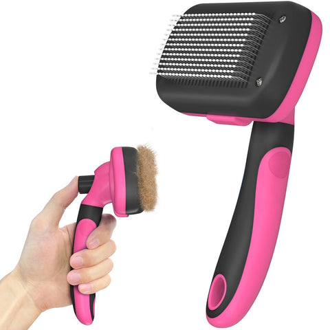 Self-Cleaning Pet Shedding Brush – Gentle Grooming & Deshedding Tool for Dogs, Cats & Puppies (Long & Short Hair)