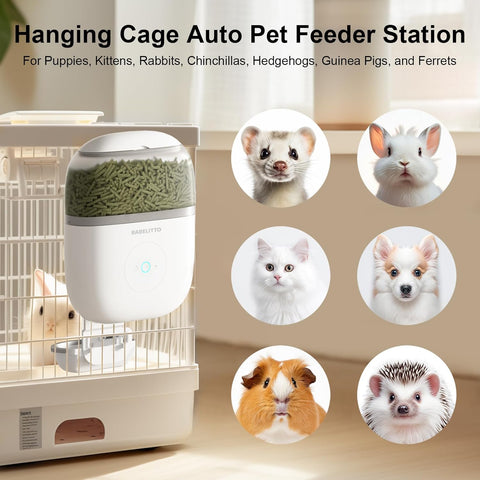 Smart Automatic Rabbit Feeder with Camera – WiFi App Control, Timed Food Dispenser for Rabbits, Guinea Pigs & Small Pets