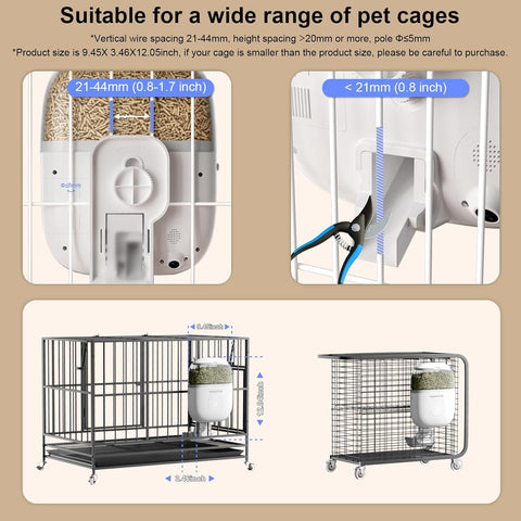 Smart Automatic Rabbit Feeder with Camera – WiFi App Control, Timed Food Dispenser for Rabbits, Guinea Pigs & Small Pets