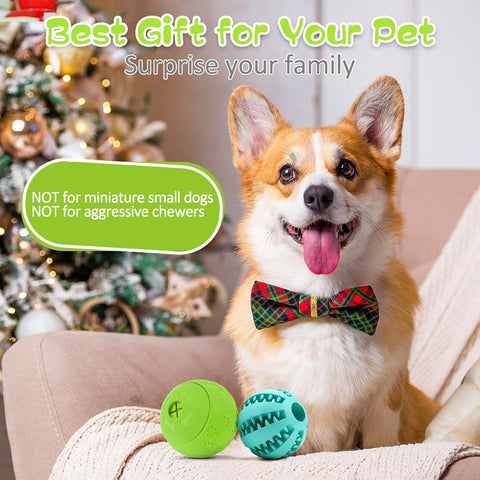 Dog Puzzle Toy 2-Pack – Interactive Treat Dispensing Toys, Durable Puppy Chew Balls for Teething, Teeth Cleaning & Slow Feeding