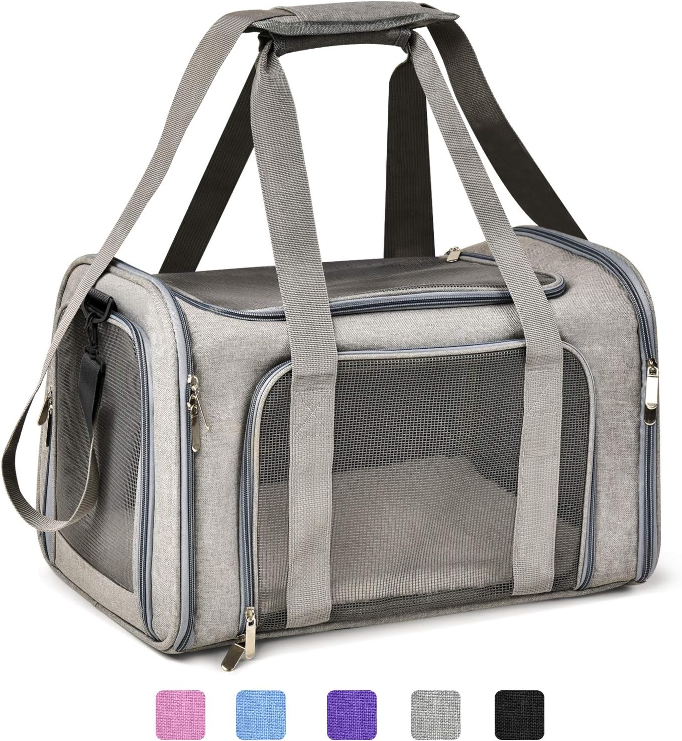 Soft pet travel carrier bag