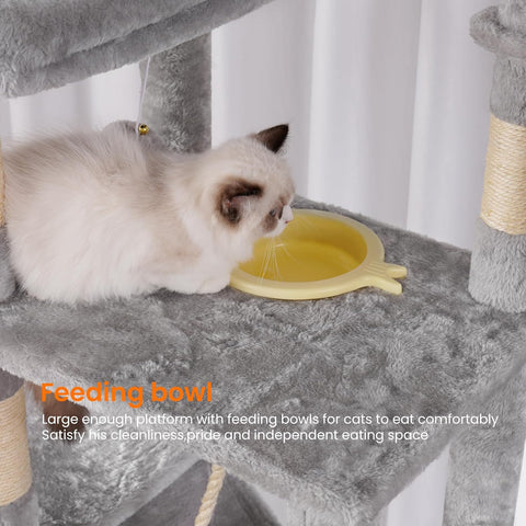 Tall Multi-Level Cat Tree – 78-Inch Indoor Cat Tower with Plush Perches, Condo, Scratching Board, and Large Caves