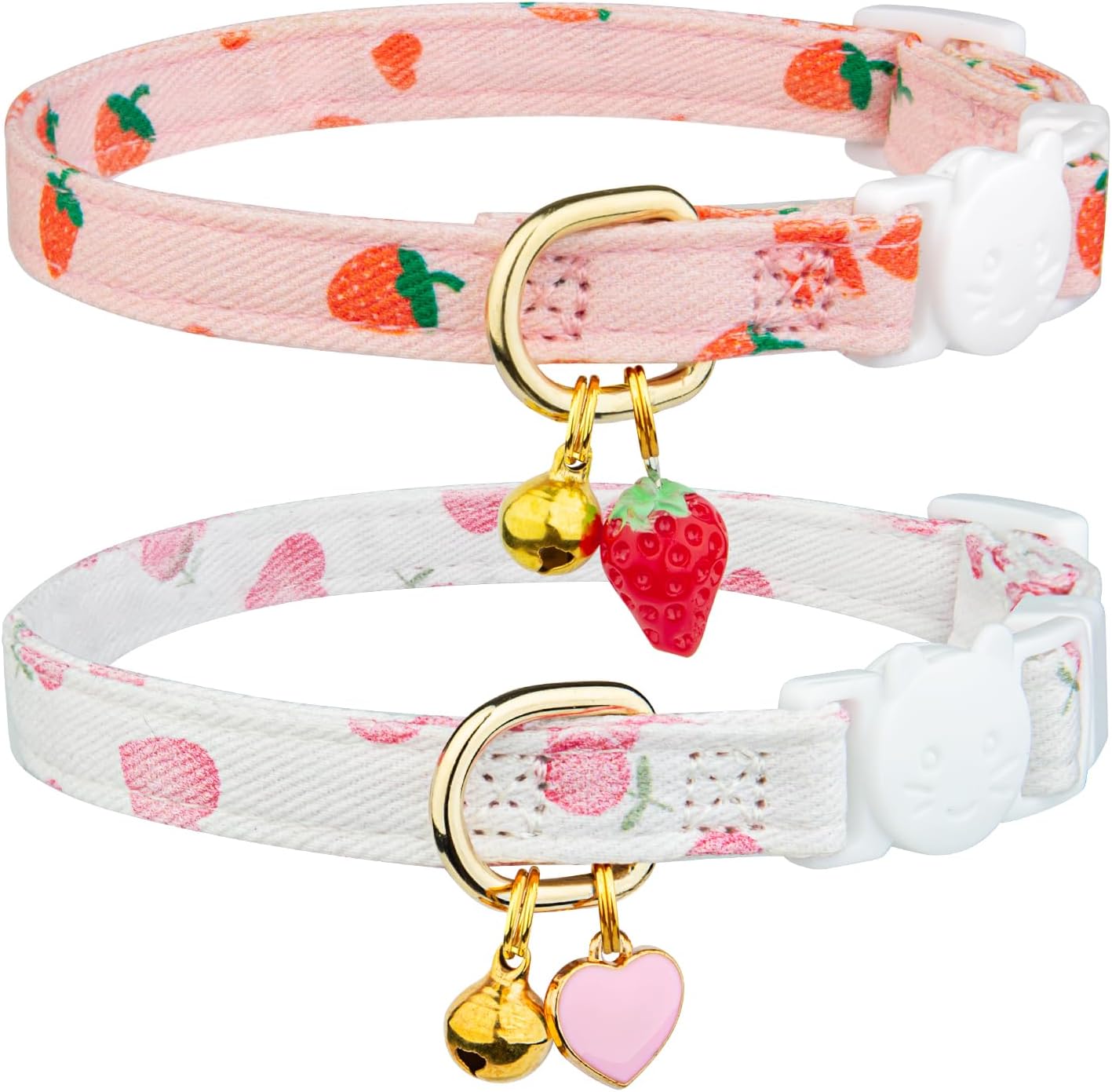 2-Pack Cotton Breakaway Cat Collar