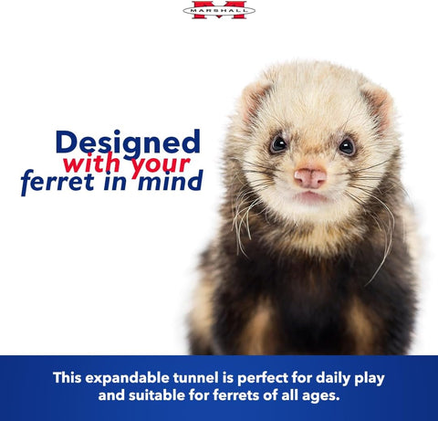 Marshall Super Thru-Way Tunnel for Ferrets – 15 ft – Encourages Play, Burrowing & Exploration – Flexible, Durable Design for Small Animal Enrichment