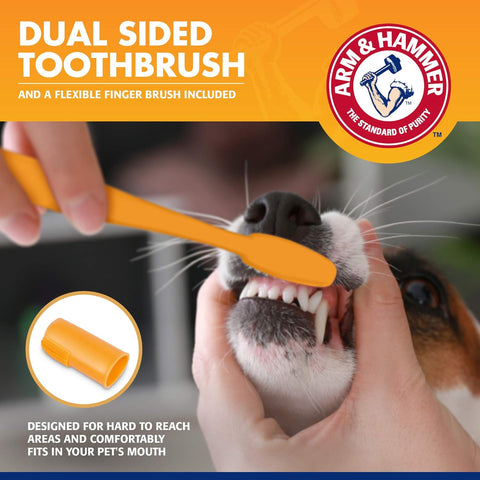 Dog Tartar Control Kit – Includes Toothpaste, Toothbrush & Fingerbrush, Reduces Plaque & Tartar, Safe for Dogs
