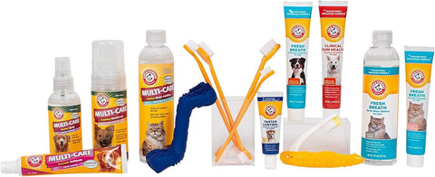 Dog Tartar Control Kit – Includes Toothpaste, Toothbrush & Fingerbrush, Reduces Plaque & Tartar, Safe for Dogs