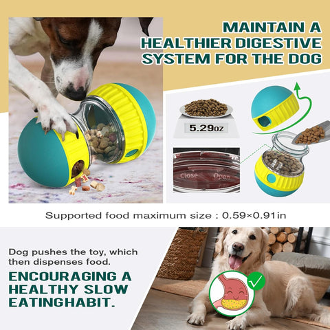 Dog Puzzle Toy – Interactive Treat Dispensing Ball, Tough Food Dispenser, Slow Feeder & Enrichment Training Toy for Puppies and Dogs