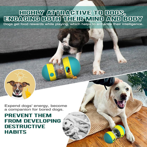 Dog Puzzle Toy – Interactive Treat Dispensing Ball, Tough Food Dispenser, Slow Feeder & Enrichment Training Toy for Puppies and Dogs