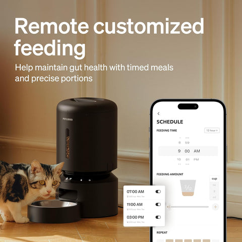 Automatic Pet Feeder – 5L Timed Cat & Dog Feeder with WiFi, Freshness Preservation, Low Food Sensor, Up to 10 Meals