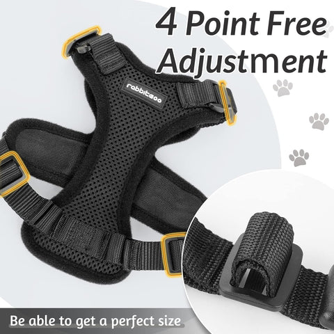 Cat Harness & Leash – Escape-Proof Soft Adjustable Vest with Reflective Strip, Breathable & Easy Control for Walking